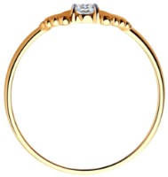 Inel din aur cu zirconii Sokolov 019036 s.16 1,18g imaginea #4 — magazin online Desire.md