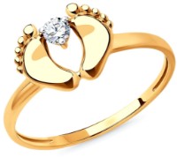 Inel din aur cu zirconii Sokolov 019036 s.16 1,18g