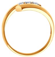 Inel din aur cu zirconii Sokolov 019399 s.17,5 2,81g imaginea #3 — magazin online Desire.md