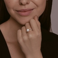 Inel din aur cu zirconii Sokolov 019488 s.18,5 3,17g imaginea #2 — magazin online Desire.md