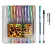 Набор ручек New World Metallic 12pcs (STD-12)