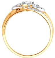 Кольцо из золота с фианитами Sokolov 019553 s.20 2,73g фото №3 — интернет-магазин Desire.md