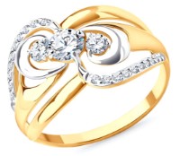 Кольцо из золота с фианитами Sokolov 019553 s.20 2,73g