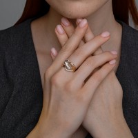 Кольцо из золота с фианитами Sokolov 019553 s.20 2,73g фото №2 — интернет-магазин Desire.md