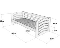 Pat copii MobiCasa Jerry 80x160cm White imaginea #2 — magazin online Desire.md