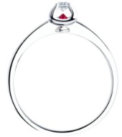 Кольцо из белого золота с бриллиантами и рубином Sokolov 1011744 s.17,5 2,6g фото №3 — интернет-магазин Desire.md