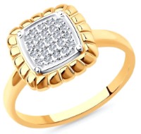 Кольцо из золота с бриллиантами Sokolov 1012126 s.17,5 3,05g