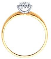 Кольцо из комбинированного золота с бриллиантами Sokolov 1012130 s.16 2,09g фото №4 — интернет-магазин Desire.md