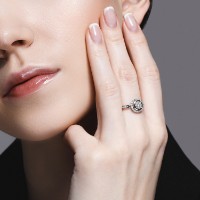 Кольцо из белого золота с бриллиантами Sokolov 1012168-3 s.16,5 2,32g фото №3 — интернет-магазин Desire.md