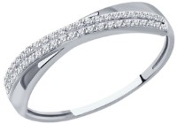 Кольцо из белого золота с бриллиантами Sokolov 1012308-3 s.17 0,94g