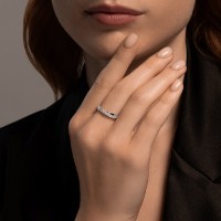 Кольцо из белого золота с бриллиантами Sokolov 1012308-3 s.17 0,94g фото №2 — интернет-магазин Desire.md