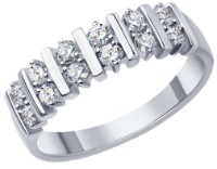 Кольцо из белого золота с бриллиантами Sokolov 1012326-3-5 s.18 3,47g