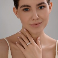 Кольцо из белого золота с бриллиантами Sokolov 1012748-3 s.17,5 2,65g фото №4 — интернет-магазин Desire.md