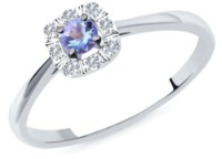Кольцо из белого золота с бриллиантами и танзанитом Sokolov 6014169-3 s.16 1,42g