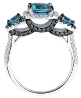 Кольцо из белого золота с бриллиантами и гидротермальными александритами Sokolov 6014406-3 s.18 4,81g фото №3 — интернет-магазин Desire.md