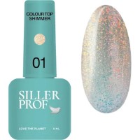Top pentru gel-lac Siller Colour Top Shimmer №01 8ml
