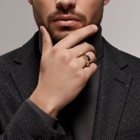 Inel din aur cu onix și zirconii Sokolov 715592 s.21 4,92g imaginea #3 — magazin online Desire.md