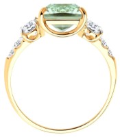 Inel din aur cu praziolit și zirconii Sokolov 716335 s.18 2,68g imaginea #3 — magazin online Desire.md