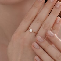 Inel din aur cu opal Sokolov 717189 s.17,5 0,78g imaginea #4 — magazin online Desire.md