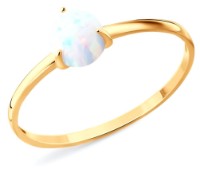 Inel din aur cu opal Sokolov 717189 s.17,5 0,78g