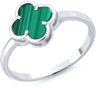 Кольцо из серебра с малахитом Sokolov 83010265 s.17 1,82gr
