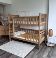 Pat etajat copii MobiCasa Garfield 90x200cm Antic imaginea #2 — magazin online Desire.md