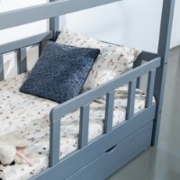 Детская кровать MobiCasa Jasmine 80x160cm Grey фото №3 — интернет-магазин Desire.md