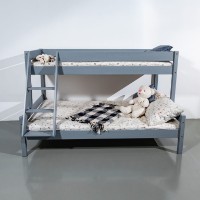 Двухъярусная кровать MobiCasa Mira 80/120x200cm Grey фото №4 — интернет-магазин Desire.md