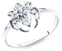 Inel din argint cu zirconii Sokolov 94014174 s.16,5 1,64g