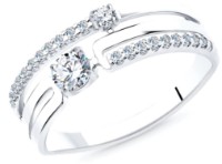 Кольцо из серебра с фианитами Sokolov 94013090 s.17,5 1,65g