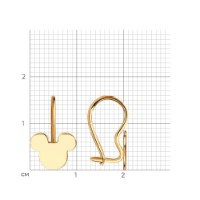 Cercei din aur Sokolov 0200144 0,82g imaginea #2 — magazin online Desire.md