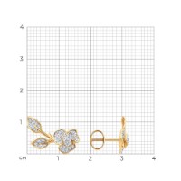 Cercei din aur cu zirconiu Sokolov 0200498  2,22g imaginea #2 — magazin online Desire.md