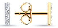Cercei din aur cu zirconii Sokolov 0200696 0,59g imaginea #2 — magazin online Desire.md
