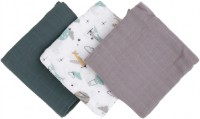 Пелёнки Petite&Mars Moussy Grey Planes 68x68cm 3pcs (415361)