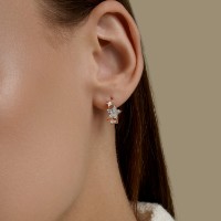 Cercei din aur cu zirconii Sokolov 200786 2,7g imaginea #2 — magazin online Desire.md