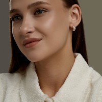 Cercei din aur cu zirconii Sokolov 200786 2,7g imaginea #3 — magazin online Desire.md