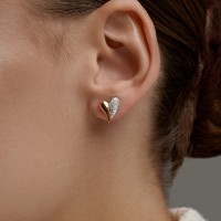 Cercei din aur cu zirconii Sokolov 0200878 1,98g imaginea #4 — magazin online Desire.md