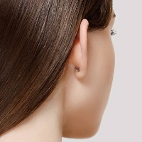 Cercei-pușete din aur cu zirconii Sokolov 026866 1,94g imaginea #4 — magazin online Desire.md