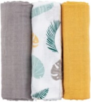 Пелёнки Petite&Mars Moussy Ochre Leaves 68x68cm 3pcs (415360) фото №2 — интернет-магазин Desire.md