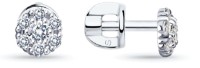 Серьги из белого золота с фианитами Sokolov 027460-3 1,37g