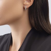 Cercei din aur alb cu zirconii Sokolov 028160 2,03g imaginea #2 — magazin online Desire.md