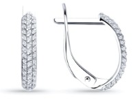 Серьги из белого золота с фианитами Sokolov 028160 2,03g