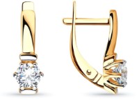 Серьги из золота с фианитами Sokolov 029978 2,49g