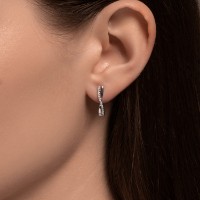 Cercei din aur alb cu diamante Sokolov 1021939-3 1,88g imaginea #2 — magazin online Desire.md