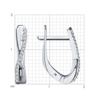 Cercei din aur alb cu diamante Sokolov 1021939-3 1,88g imaginea #3 — magazin online Desire.md