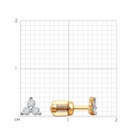 Cercei din aur cu diamante Sokolov 1022142 0,85g imaginea #4 — magazin online Desire.md