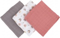 Пелёнки Petite&Mars Moussy Rose Rainbows 68x68cm 3pcs (415362)