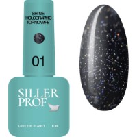 Top pentru gel-lac Siller Shine Holographic Top 01 8ml