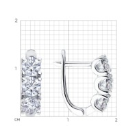 Cercei din aur alb cu diamante Sokolov 1022371-3-5 2,49g imaginea #4 — magazin online Desire.md