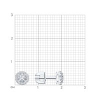 Cercei din aur alb cu diamante Sokolov 1022388-3-5 1,68g imaginea #4 — magazin online Desire.md